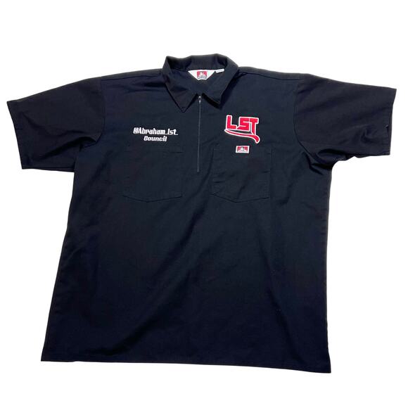Ben Davis Other - Ben Davis Quarter Zip Shirt Men XXL Black Truck Club USA Short Sleeve Workwear